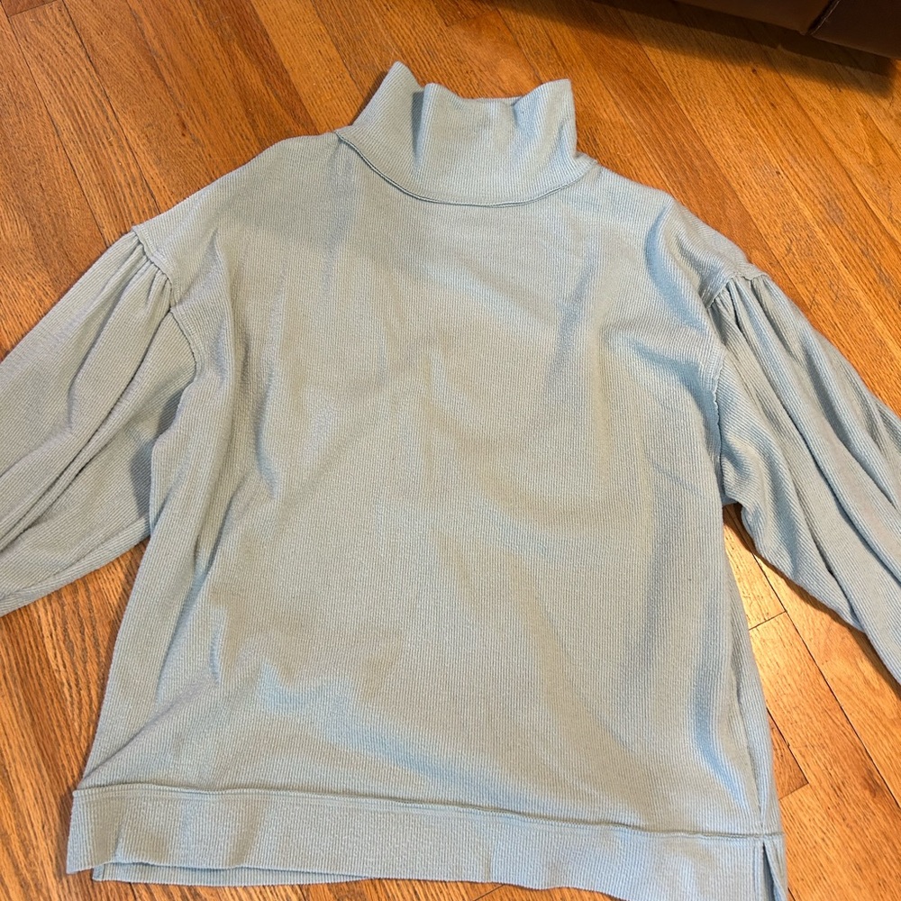 We The Free pale green Cowl Neck Sweater